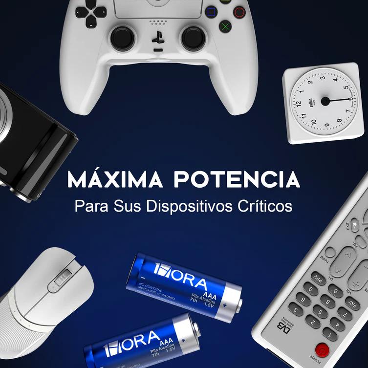 Paquete con 40 pilas alcalinas AAA desechables de larga duración