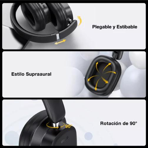 Audífonos Inalámbricos On-ear Bluetooth 5.3 1hora AUT250