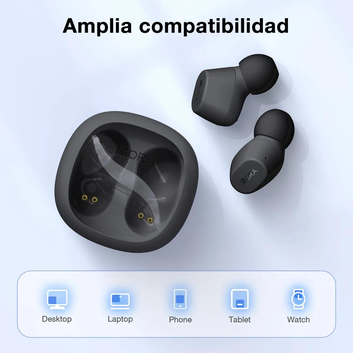 Audifonos Inalambricos In Ear Manos Libres Bluetooth 5.3 Color Negro AUT208