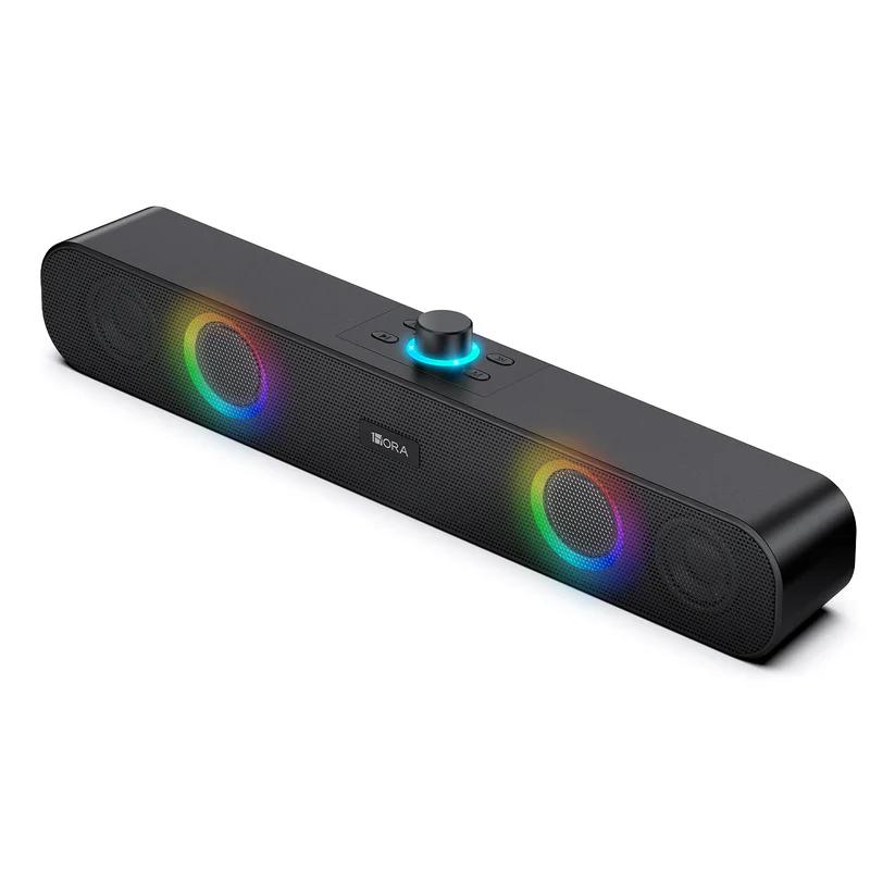 Bocina bluetooth para PC-BOC241 Inalámbrica Rgb Soporte 3.5 Mm Aux Tf Usb Para Interior