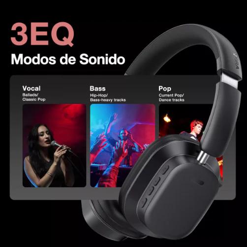 Audífonos Inalámbricos On-ear Bluetooth 5.3 1hora AUT250