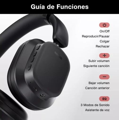 Audífonos Inalámbricos On-ear Bluetooth 5.3 1hora AUT250