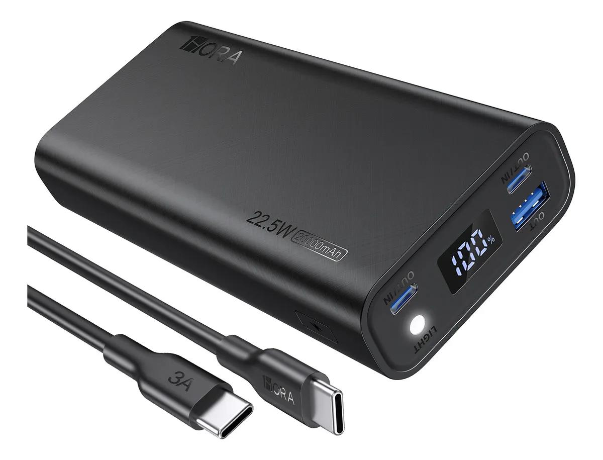 Power bank batería portátil de 20,000 mAh, GAR158, 22.5w con carga rápida