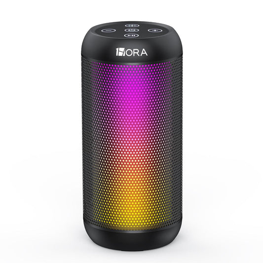 Bocina bluetooth BOC242 speaker inalámbrica con RGB carga tipo C color negro