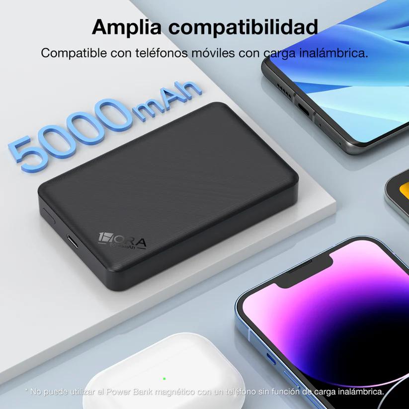 Powerbank magnética magsafe 5000 mAh carga inalámbrica GAR276
